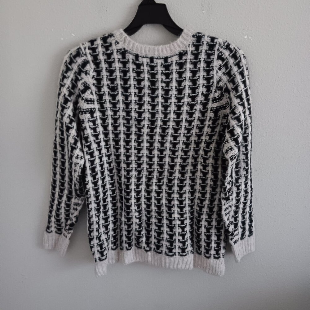 LOGO by Lori Goldstein Brushed Jacquard Sweater - Sz M a656999 - Picture 4 of 4
